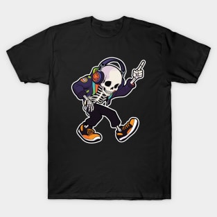 Rainbow Skeleton Dancing. The Spooky Dance-Off. Hiphop skeleton T-Shirt